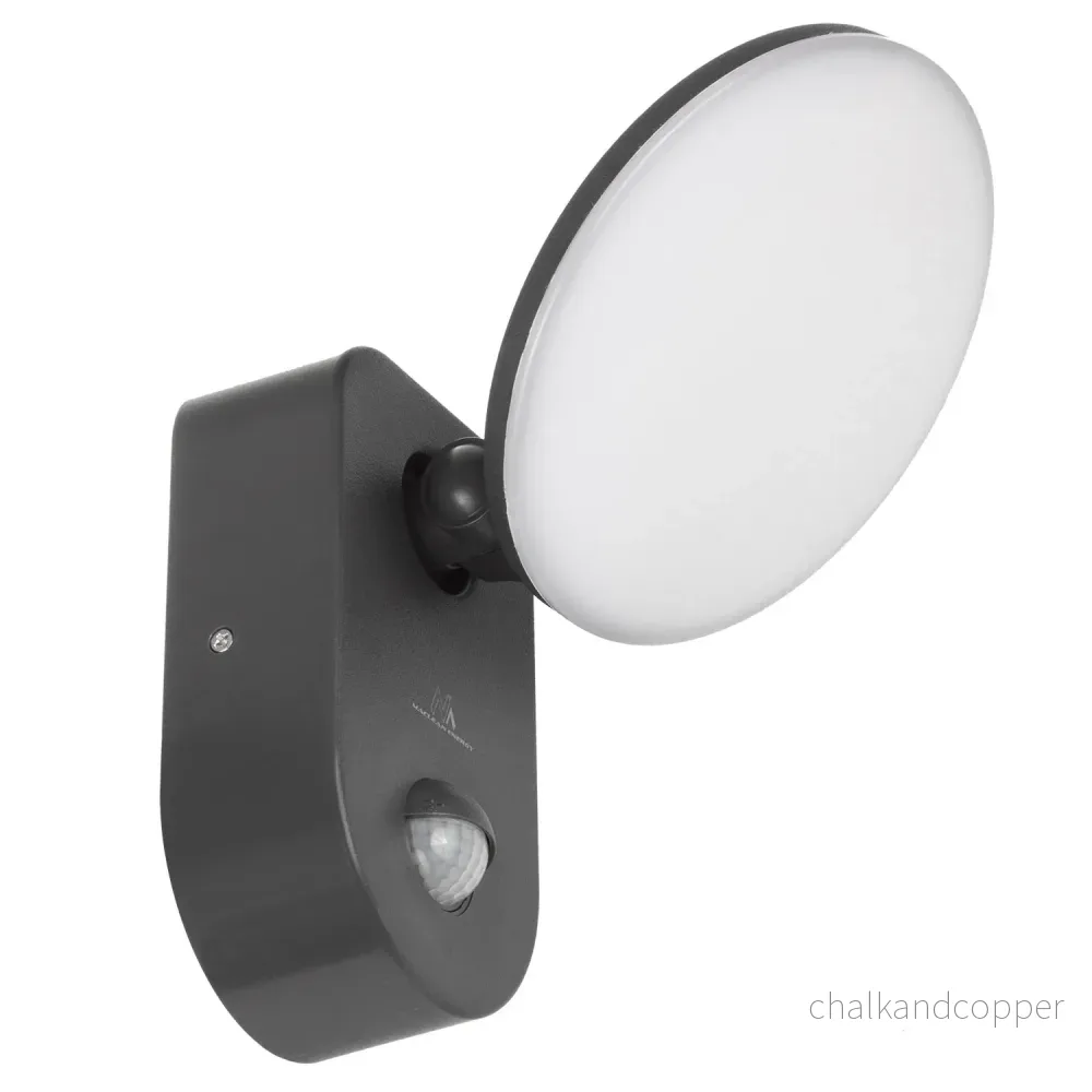 Väggmonterad LED-lampa med PIR-sensor Maclean Energy MCE367 - PC+ALU, 15W (1100lm) Neutralvit 4000K IP65 grå - Bild 2