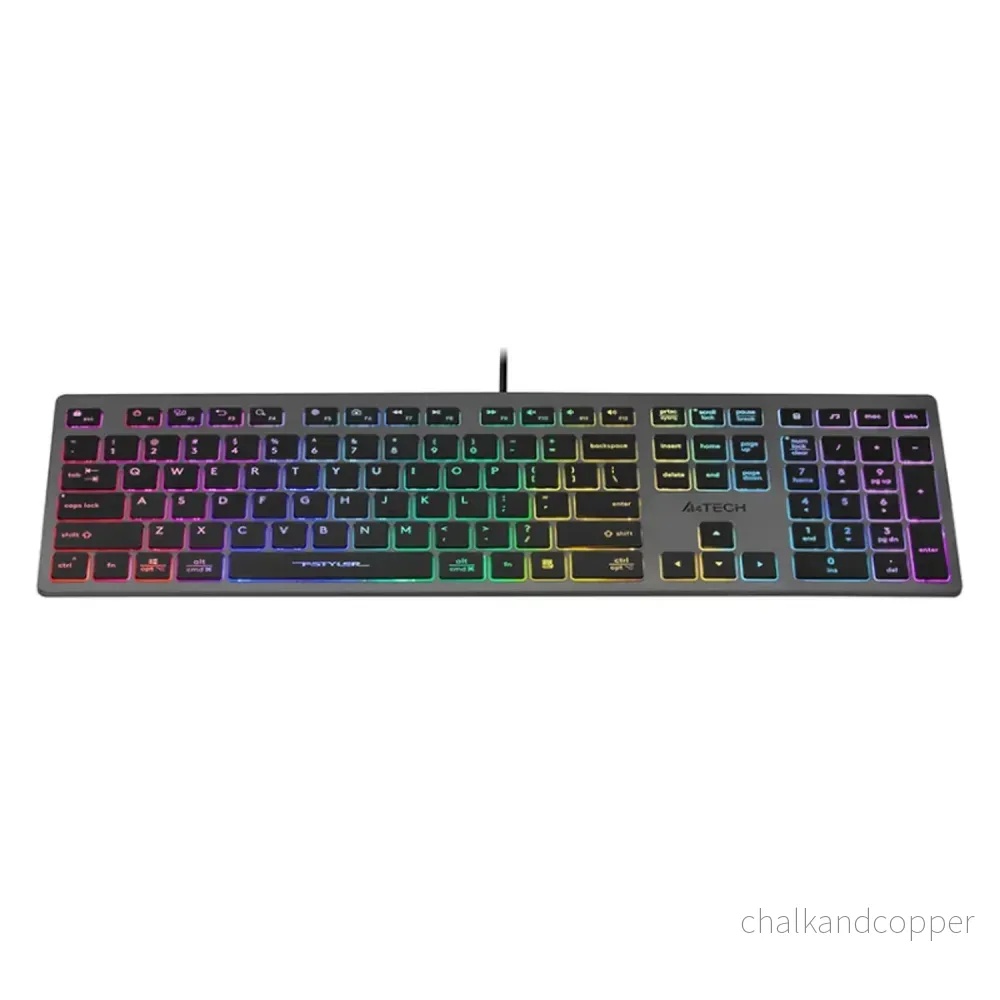 A4tech FX60H QWERTY Speltangentbord 12 Multimedianavigeringsknappar 2 USB Plug & Play-Portar USB-Kontakt Trådbunden Kabellängd 1,5 m - Bild 2