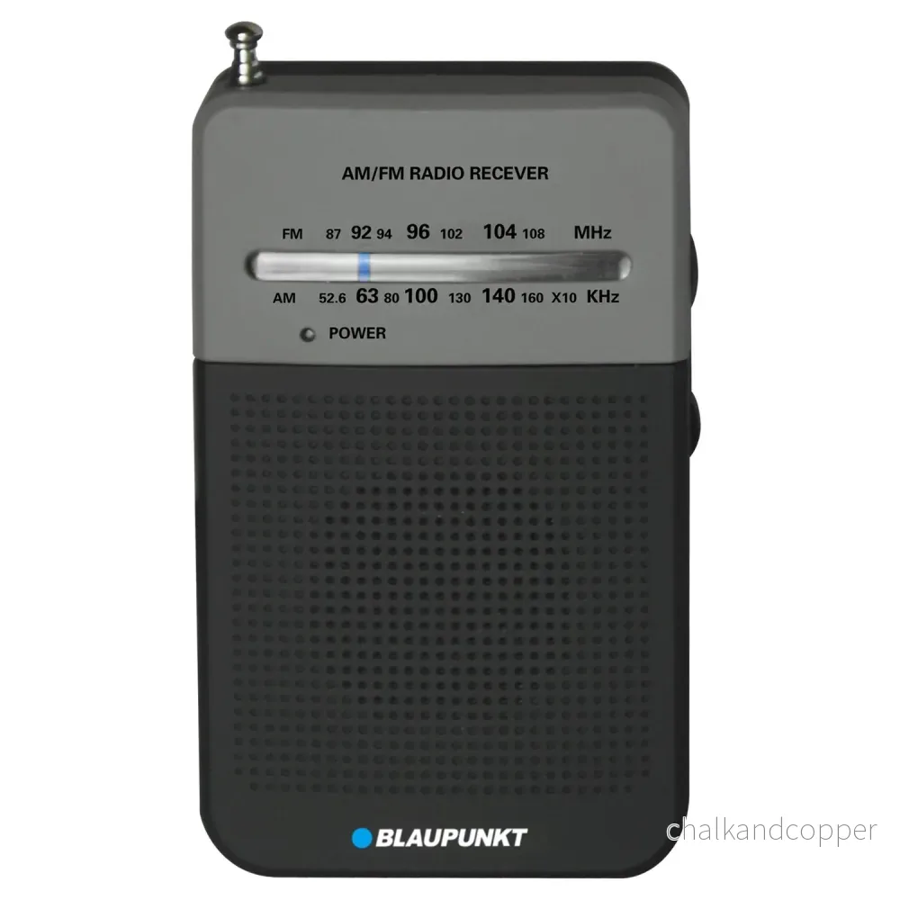 Radio Blaupunkt, bärbar, FM/AM, teleskopantenn, PR3BK