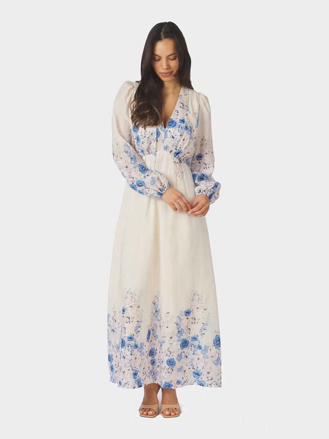 Silfi Vintage Flower Dress Off White Neo Noir