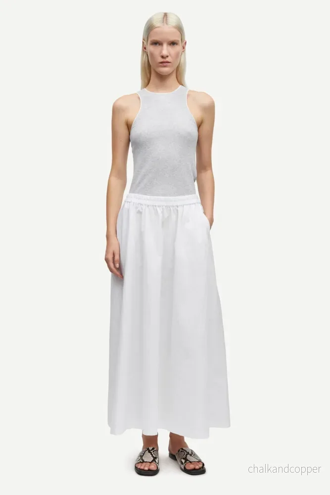 Satina Skirt 15646 White Samsoe Samsoe