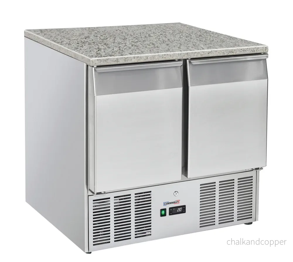 Kylt serveringsbord 2 luckor GN 1/1 Granit