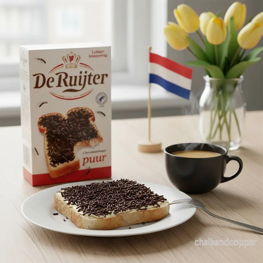 Köp hagelslag i Sverige – De Ruijter mörk chokladströssel 390 g | Äkta holländsk klassiker för frukost & fika - Bild 2