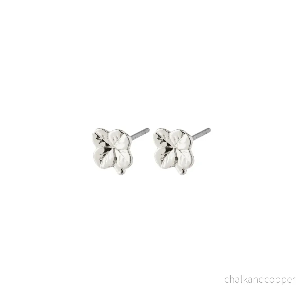 Octavia Recycled Clover Earrings Silver Pilgrim Octavia Recycled Clover Earrings Silver Pilgrim