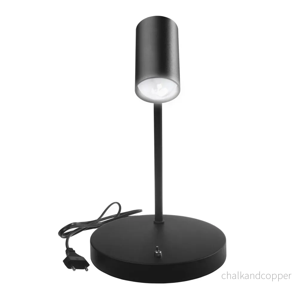 GU10 skrivbordslampa med on/off-strömbrytare svart 55x90mm - Bild 2