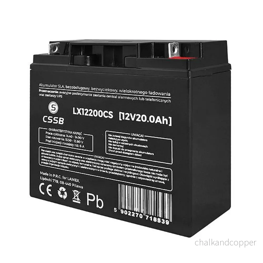 Gelbatteri LX12200 12V 20Ah Mått: 74 x 164 x 178 mm