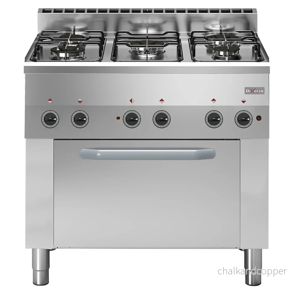 Gasspis 5 brännare, elektrisk varmluftsugn 4x GN 1/1 Gasspis 5 brännare, elektrisk varmluftsugn 4x GN 1/1