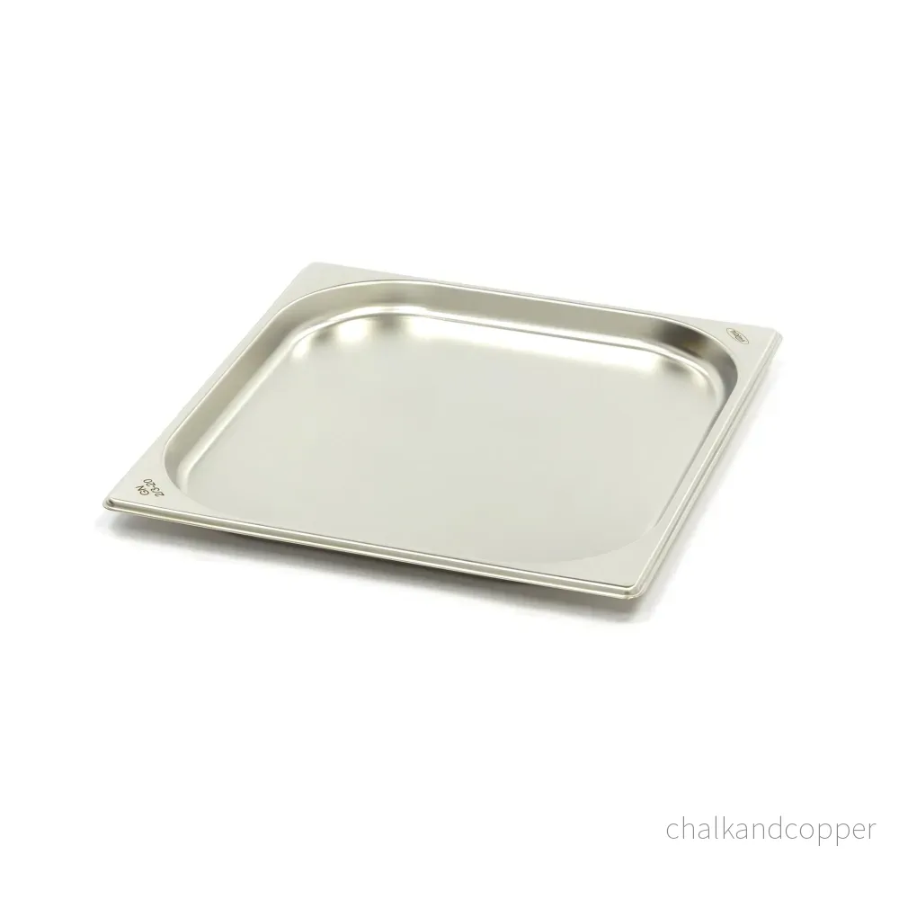 Gastronormbehållare - 3 st - 2/3 GN - 2 cm djup - Rostfritt stål