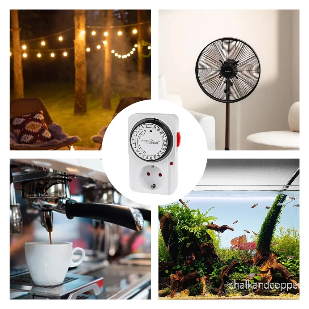 GreenBlue mekanisk timer, 48 program, max. belastning 16A, IP20, GB360 F - Bild 3