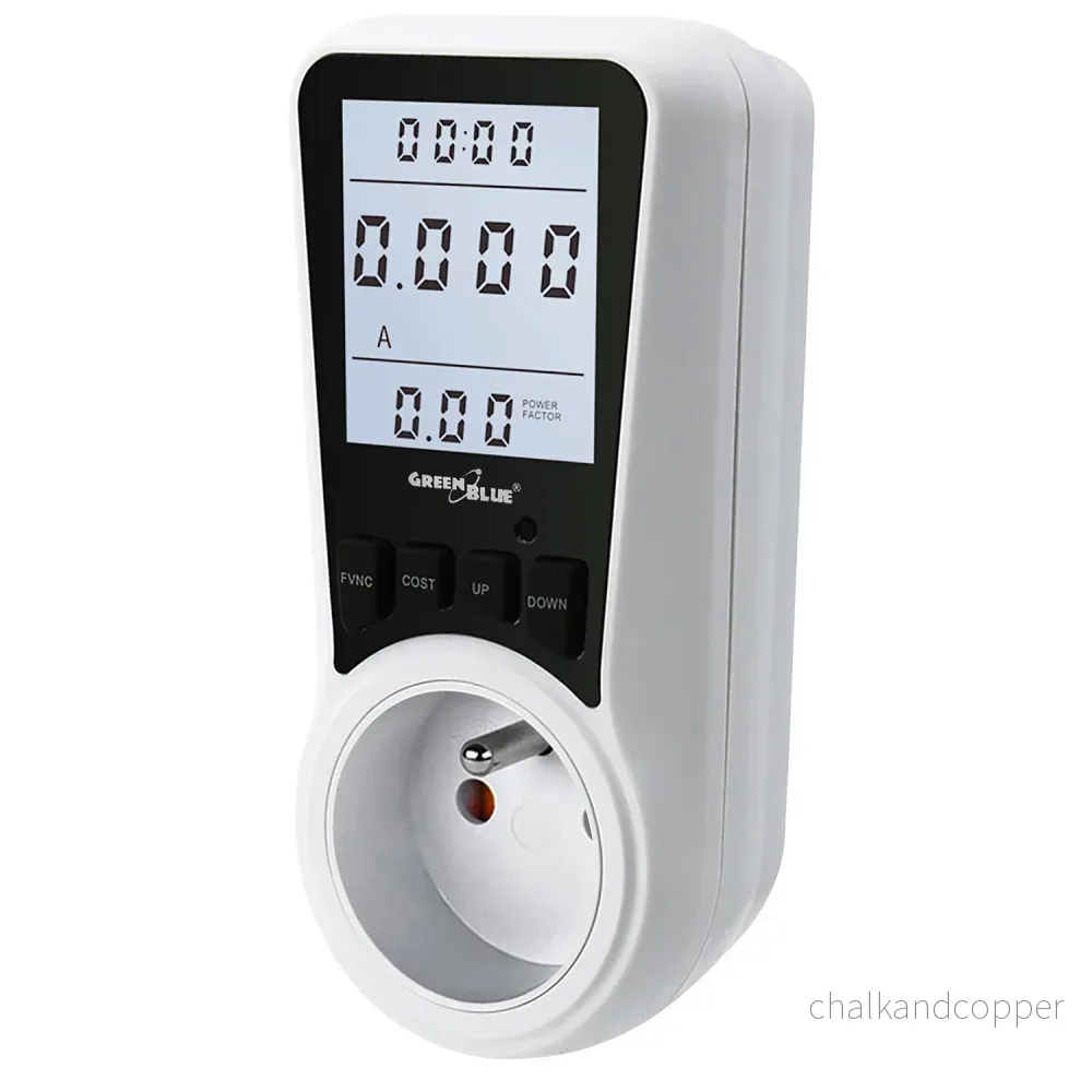 Greenblue GB350 E Energikostnadsmätare Elmätare Effektförbrukning Energikostnadsmätare Elmätare Wattmeter Schuko - Bild 2