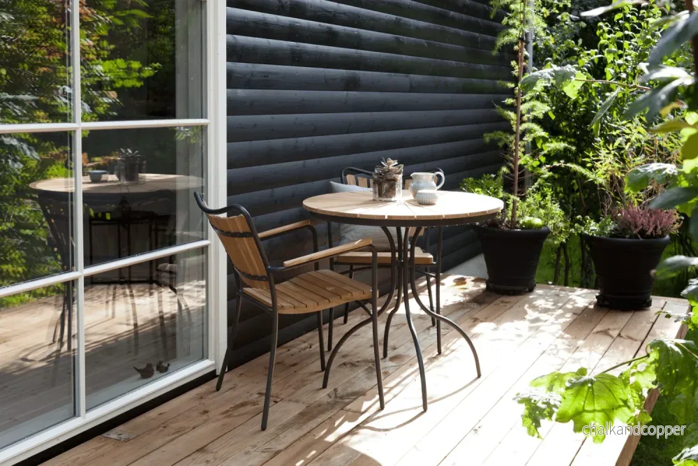 Teakstol med aluminium - Bild 2