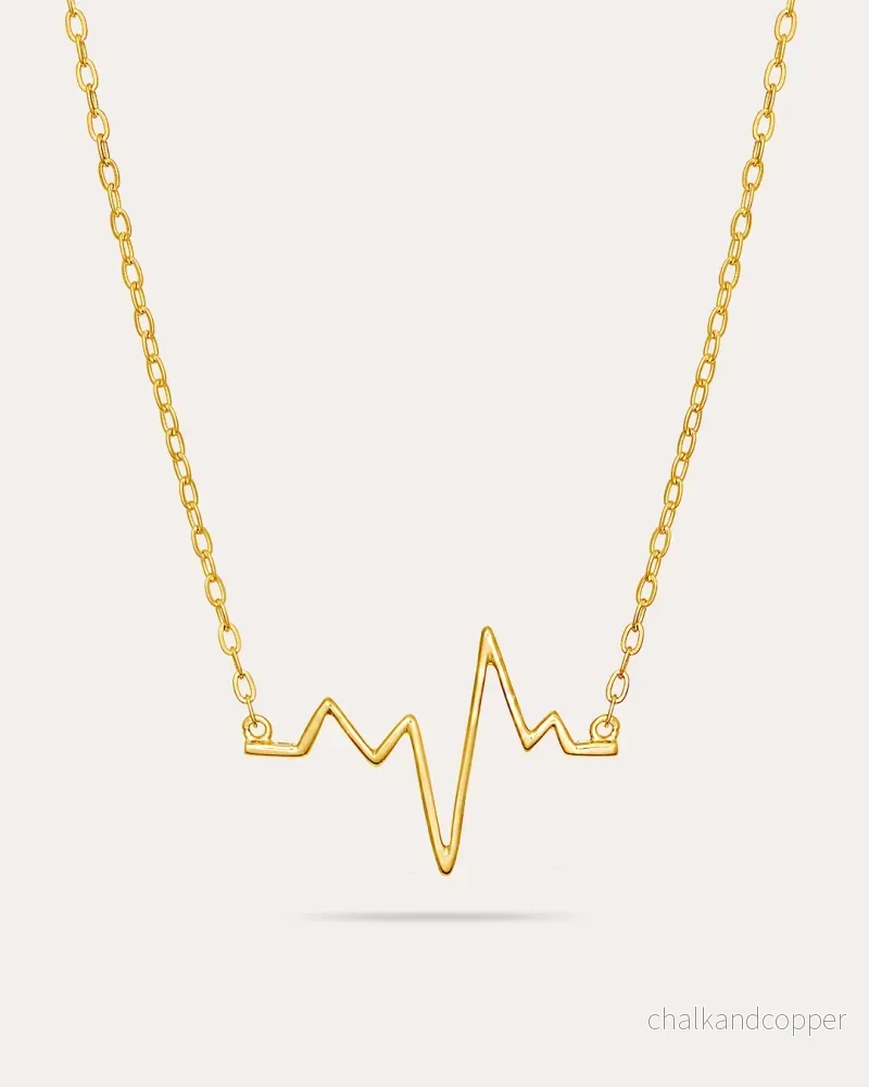 Heartbeat – Guldhalsband Heartbeat – Guldhalsband