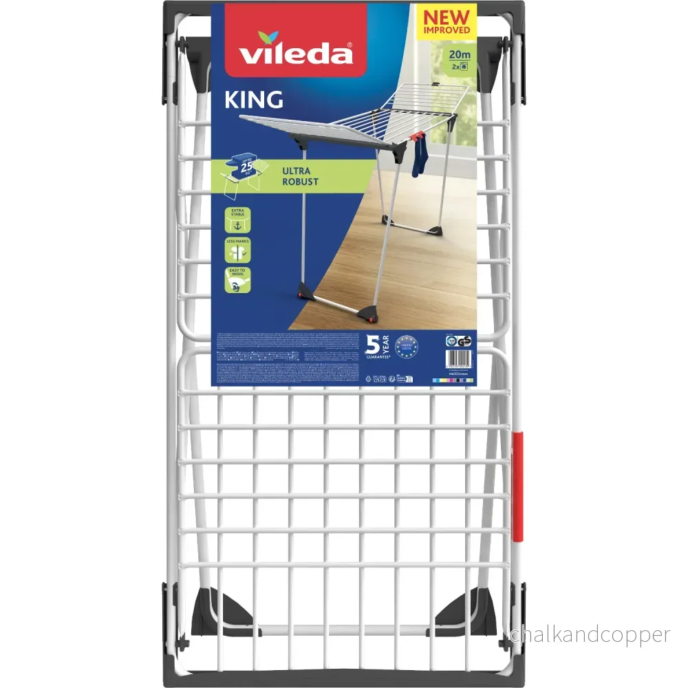 Vileda King stående torkställning med tjocka aluminiumlinor - Bild 3