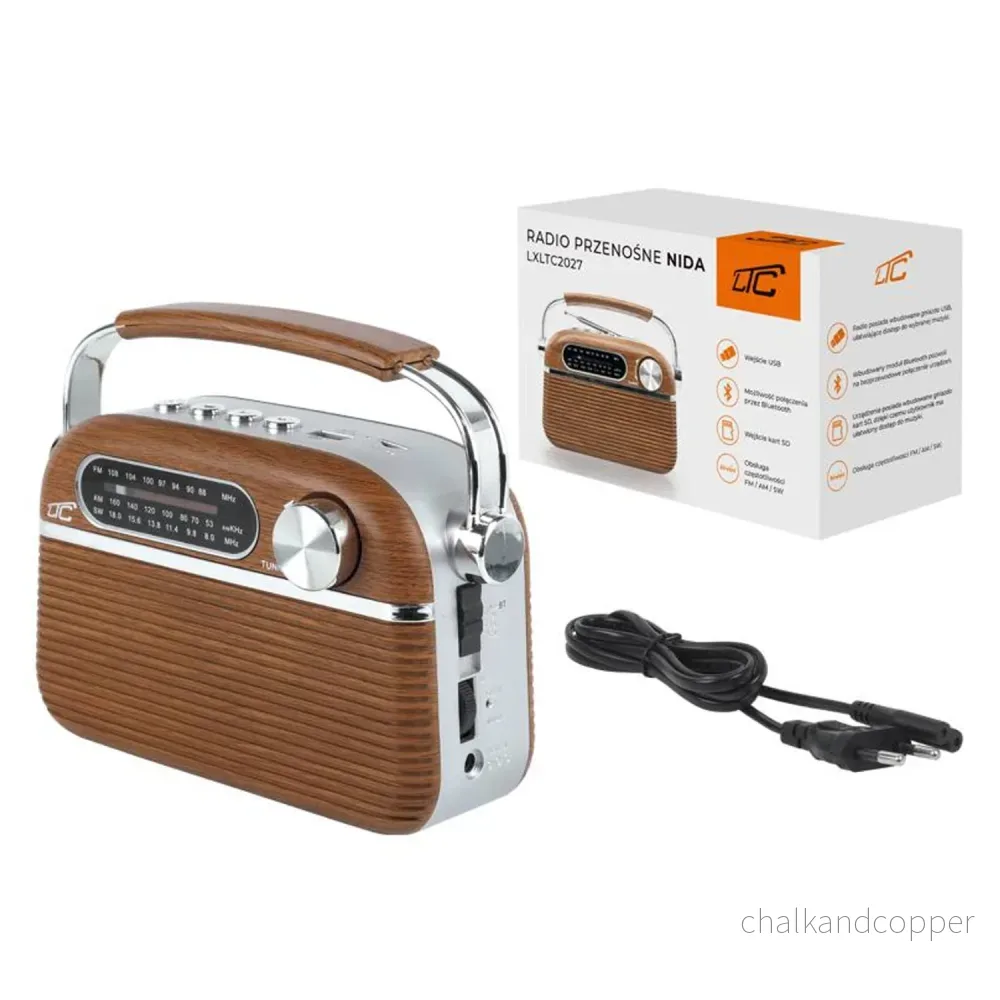 RETRO LTC BÄRBAR RADIO NIDA BLUETOOTH, AM / FM / MP3 / USB / SD INBYGGAT BATTERI 1200 MAH - Bild 3