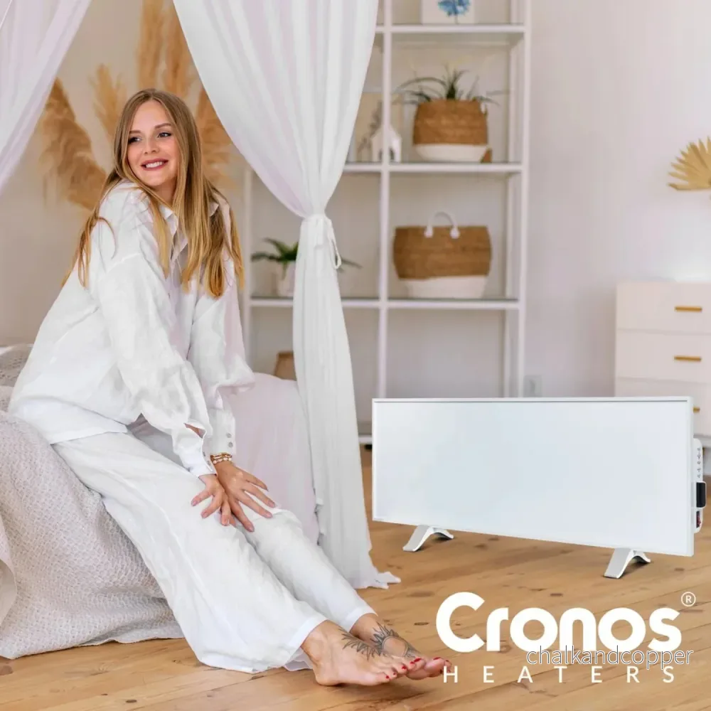 Cronos infravärmare, 330W, vit, allergivänlig, ultratunn, matt yta, värmer en yta upp till 12m2, Synthelith PRO CRP-330TWP Vit - Bild 3
