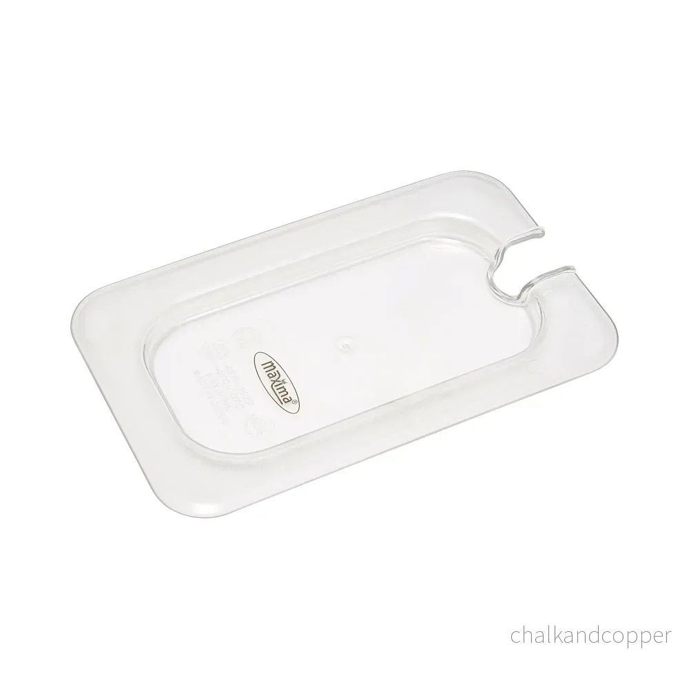 Gastronormlock - 3 st - 1/9 GN - Polykarbonat - med fördjupning