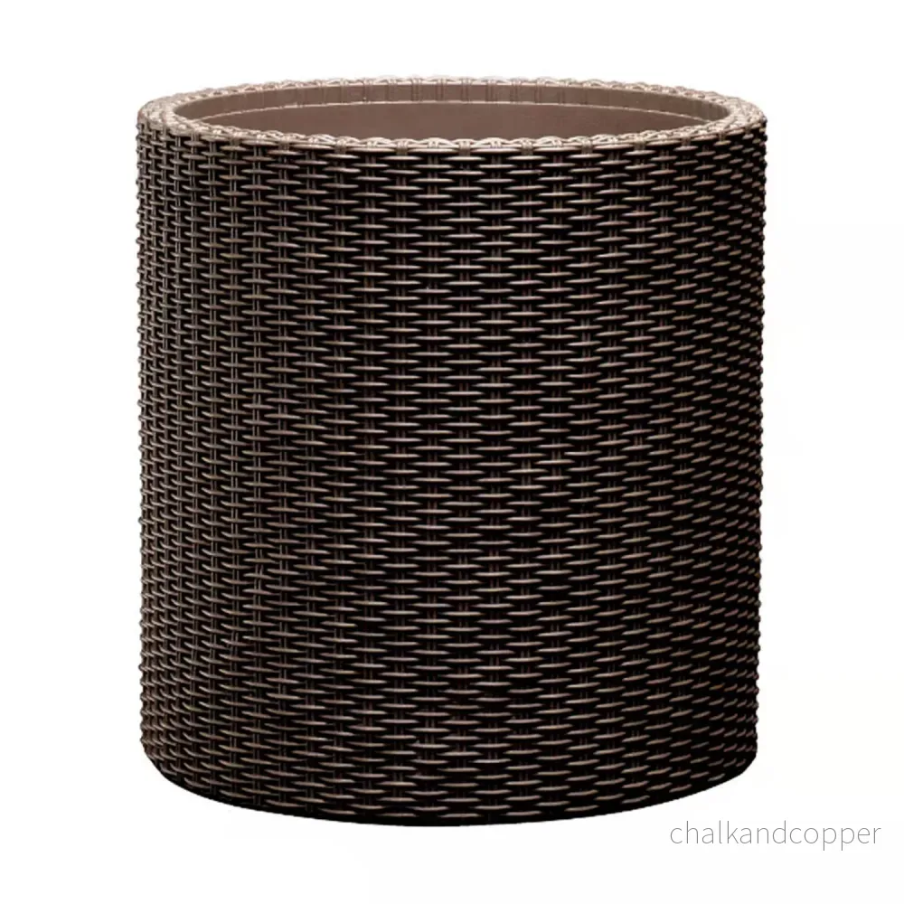 Keter blomkruka, rund, diameter 36 cm, brons, Cylinder Planter M