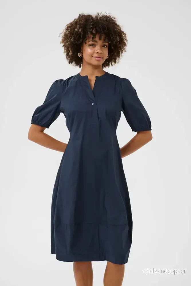 Antoinett SS Placket Dress Blue Iris Culture Antoinett SS Placket Dress Blue Iris Culture