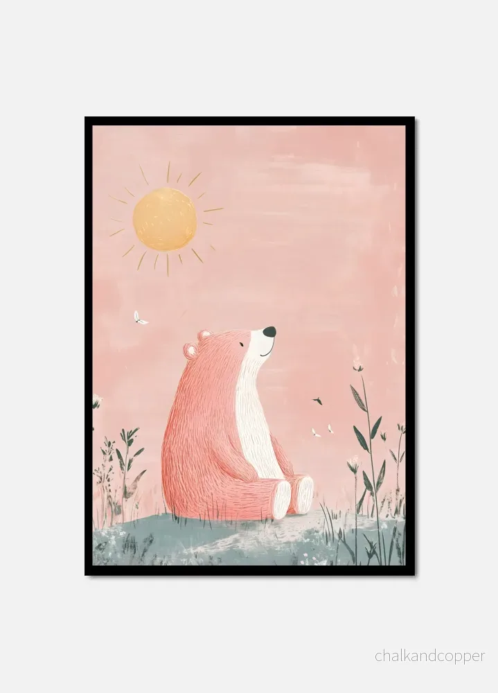 Pastel Sunbathing Bear