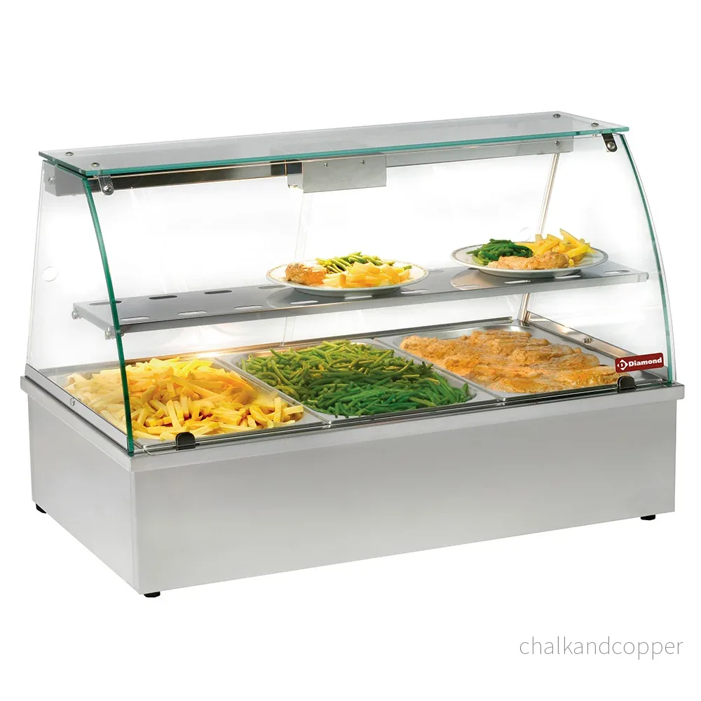 Varm monter, bain-marie 3 GN 1/1, panorama Varm monter, bain-marie 3 GN 1/1, panorama