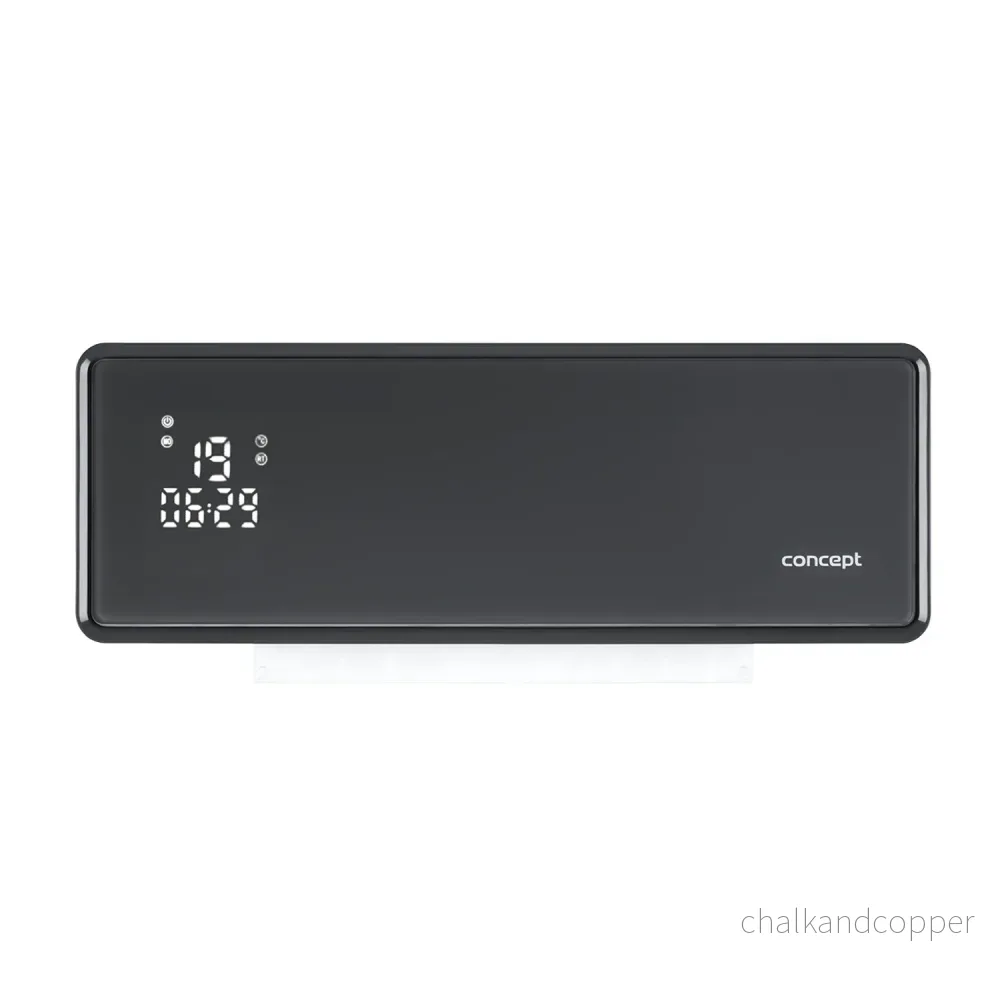 Concept keramisk värmare, väggmonterad, LED-display, timer, grå, QH4100