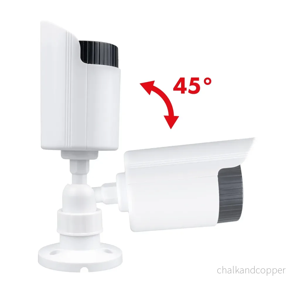 Set med två attrapper av tubkameror, IR-LED-dioder, vita, strömförsörjning 2xAA (ingår ej), ABS, IR1800 WT - Bild 3