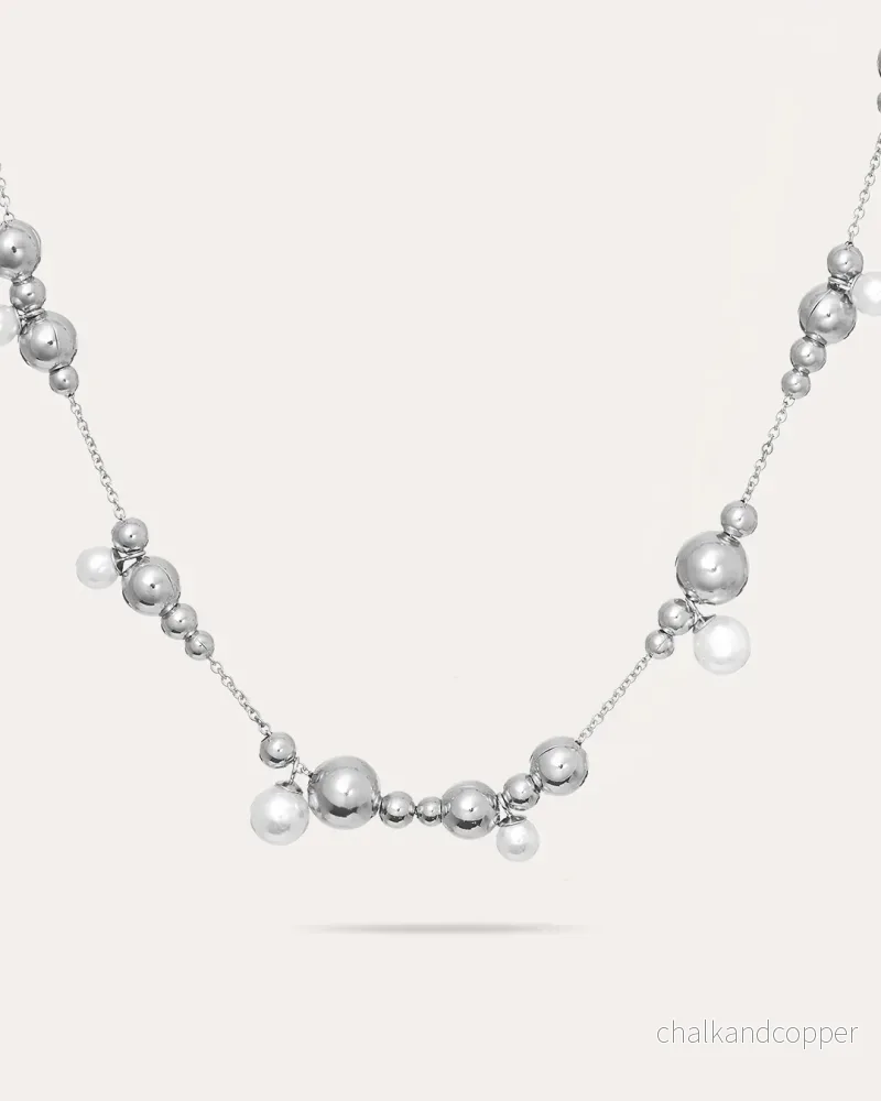 Bubbles Pearl – Silverhalsband Bubbles Pearl – Silverhalsband