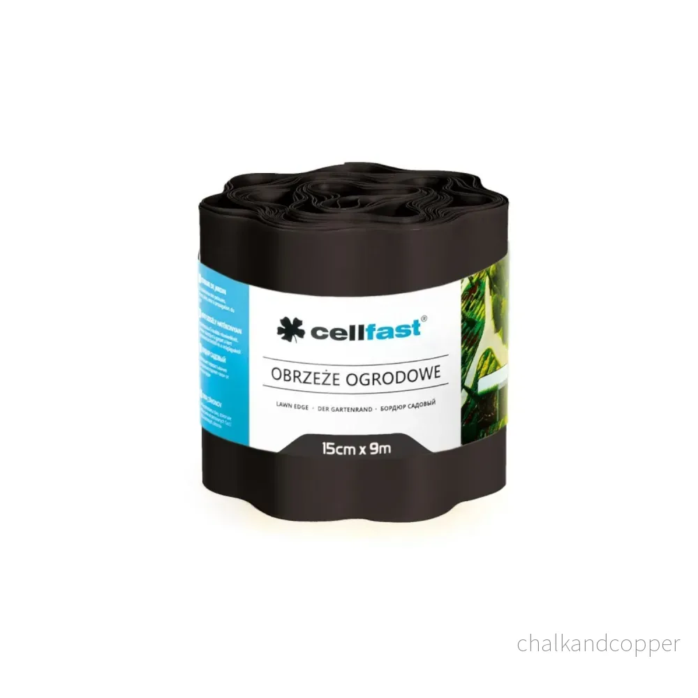 Cellfast korrugerad trädgårdskant 15cm x 9m Cellfast svart