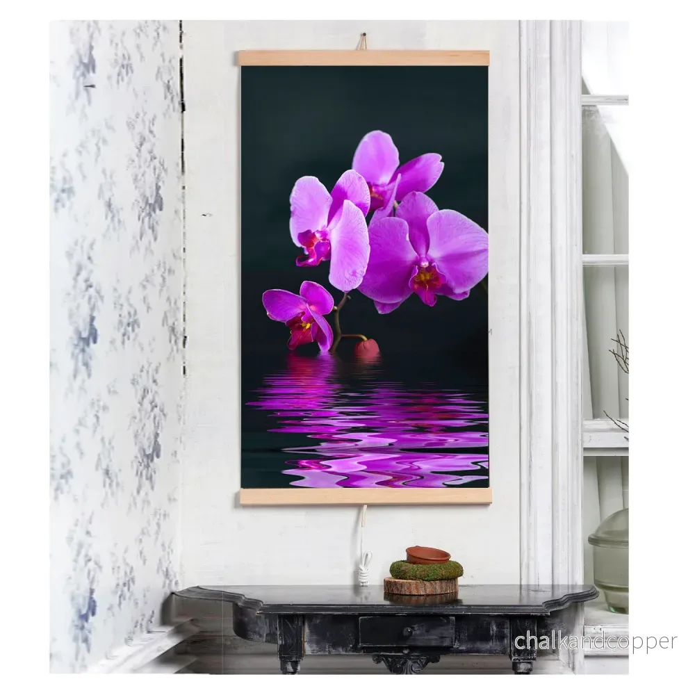 Infraröd värmare - flexibel värmepanel 430W TRIO mönster 17 lila mirakel, mått 100x57cm med regulator - Bild 2