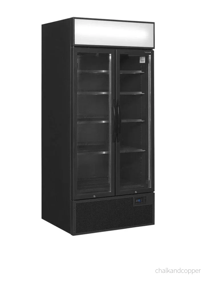 Svart 2-dörrars displaykylare med ljus topp – 707 liter – FSC890H SVART Svart 2-dörrars displaykylare med ljus topp – 707 liter – FSC890H SVART