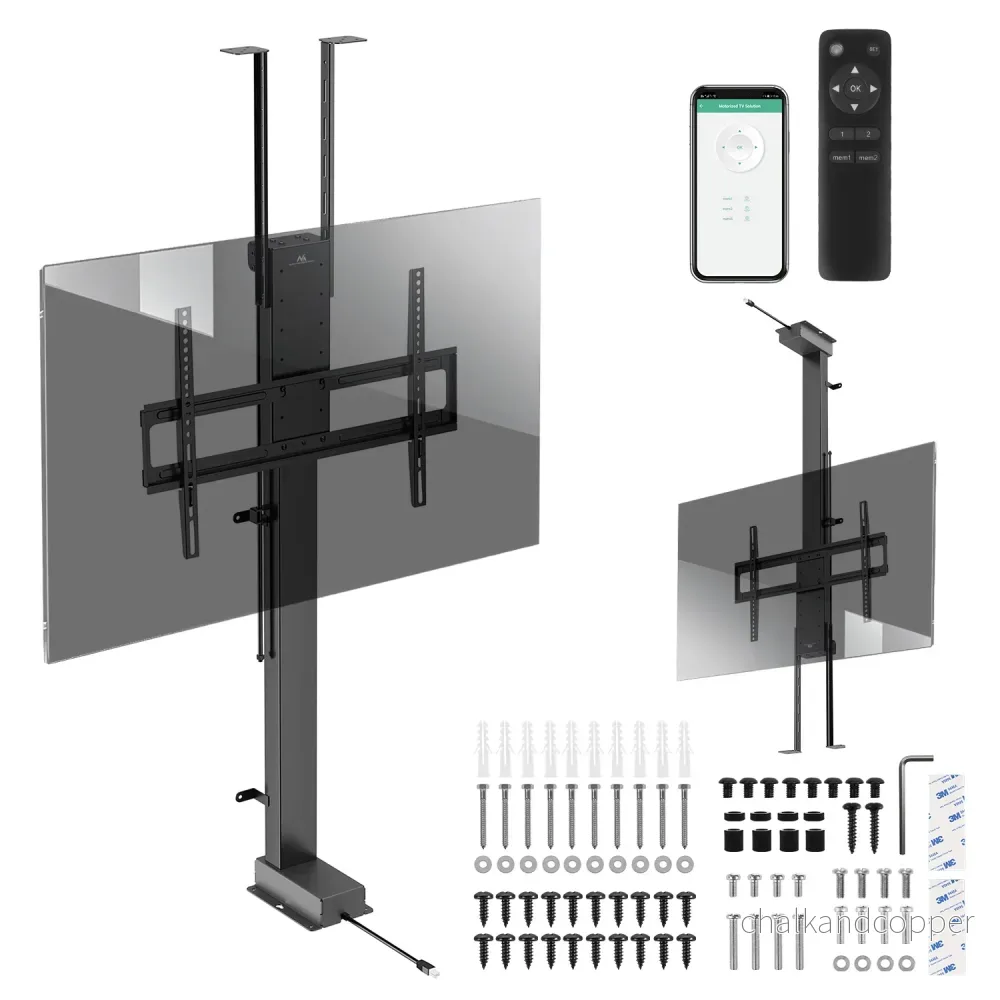 Elektriskt tak- och golvhandtag, utdragbar Maclean, 43''-88''', VESA 600x400, max 60kg, 100-240V AC,50/60Hz