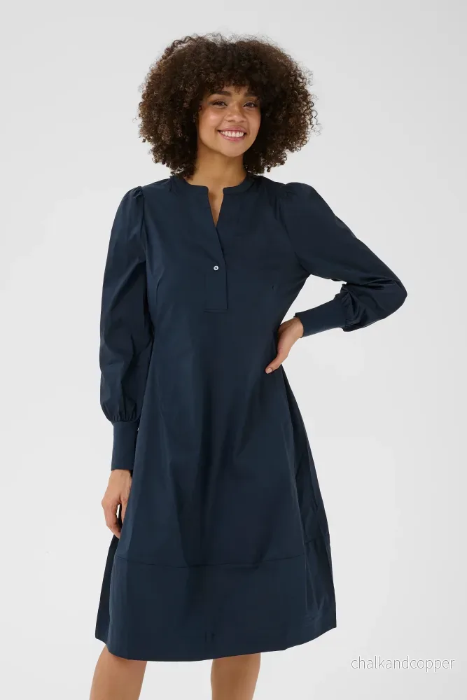 Antoinett Rib Dress Blue Iris Culture Antoinett Rib Dress Blue Iris Culture