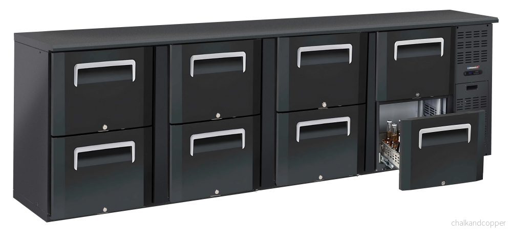 Back bar kylare 4 x 2 lådor